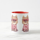 Valentinstag Spitz Hunde Tasse (Zentrum)