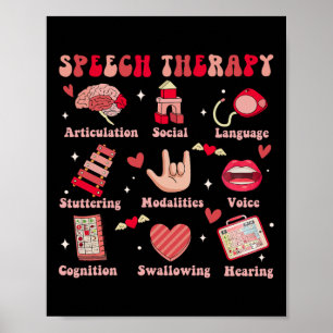 Valentinstag Sprachtherapie Therapeut Slpa Slp V Poster