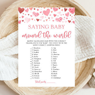 Valentinstag-Spruch Baby auf der ganzen Welt Spiel Einladung
