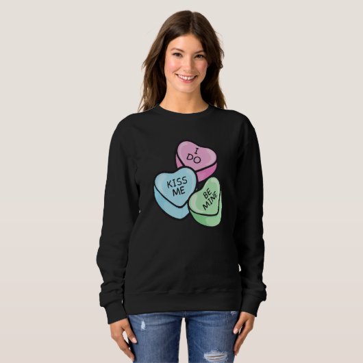 Valentinstag Spruch Herzen Sweatshirt (Vorne ganz)
