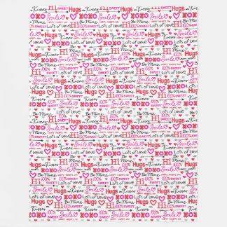 Valentinstag-Sprüche Wortcollage Fleecedecke