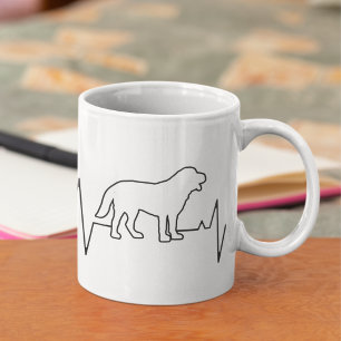 Valentinstag St. Bernhard Herzschlag Hunde Liebhab Kaffeetasse