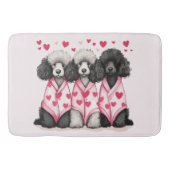 Valentinstag Standard Poodle Hunde Badematte (Vorderseite)