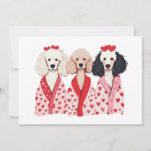 Valentinstag Standard Poodle Hunde Feiertagskarte