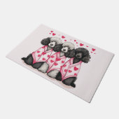 Valentinstag Standard Poodle Hunde Fußmatte (Schrägansicht)