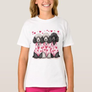 Valentinstag Standard Poodle Hunde T-Shirt