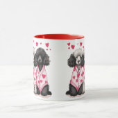 Valentinstag Standard Poodle Hunde Tasse (Zentrum)