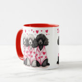 Valentinstag Standard Poodle Hunde Tasse (Vorderseite Links)