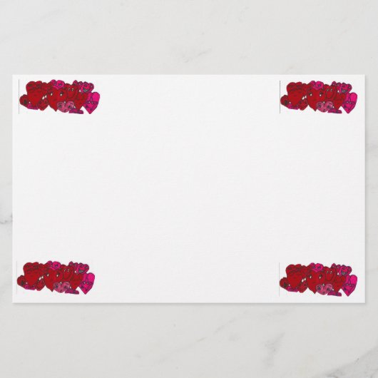 VALENTINSTAG stationär Briefpapier (Vorderseite)