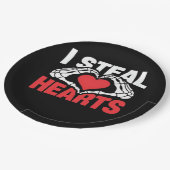 Valentinstag Stechkragen Funny Skeleton Hand Cl Pappteller (Schrägansicht)