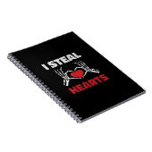 Valentinstag "Stehlhörer" Funny Skeleton Hand Notizblock (Rechte Seite)