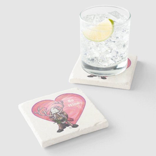 Valentinstag Steinuntersetzer (Seitenansicht)