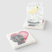 Valentinstag Steinuntersetzer (Seitenansicht)