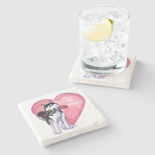 Valentinstag Steinuntersetzer (Seitenansicht)