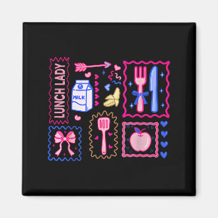Valentinstag-Stempel Kokette Schleife Mittagessen- Magnet