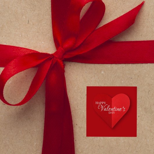 Valentinstag-Sticker für Rotes Herz Quadratischer Aufkleber