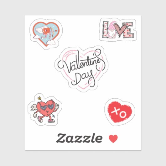 Valentinstag Sticker Pack (Blatt)