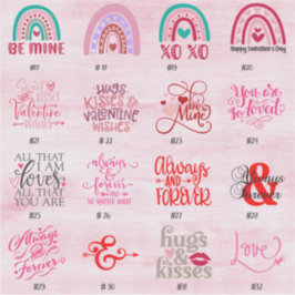 VALENTINSTAG STICKERS - Titelseite - Aufkleber