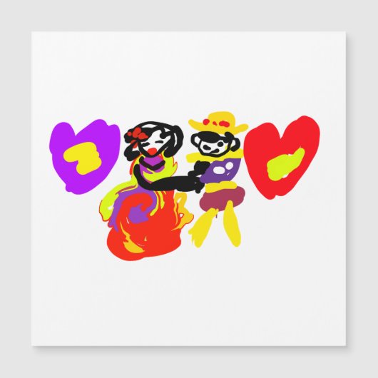Valentinstag Stil Tanz Magnetkarte (Vorderseite)