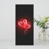 Valentinstag strahlende Herzen (Stehend Vorderseite)