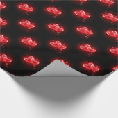 Valentinstag strahlende Herzen Geschenkpapier (Ecke)