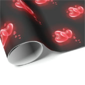 Valentinstag strahlende Herzen Geschenkpapier (Rolleneckpunkt)
