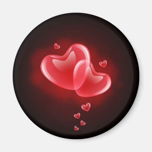 Valentinstag strahlende Herzen Magnet (Vorne)