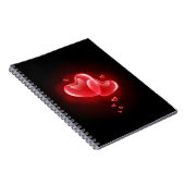 Valentinstag strahlende Herzen Notizblock (Rechte Seite)