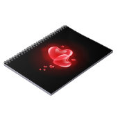 Valentinstag strahlende Herzen Notizblock (Linke Seite)