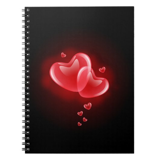 Valentinstag strahlende Herzen Notizblock (Vorderseite)