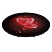 Valentinstag strahlende Herzen Schneidebrett (Ecke)