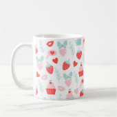 Valentinstag Strawberry Kisses Cupcakes Herzen Kaffeetasse (Links)