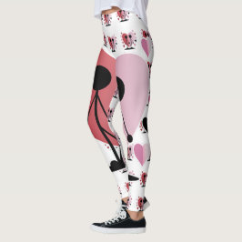 Valentinstag-Strichmännchen mit Händen Leggings