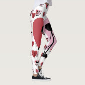 Valentinstag-Strichmännchen mit Händen Leggings (Rechts)