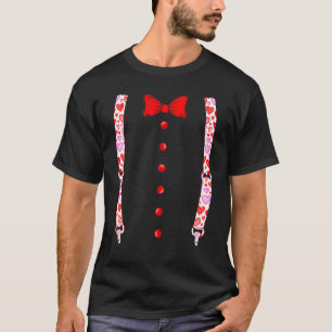 Valentinstag-Suspendierer und Krawatte für Herzklo T-Shirt