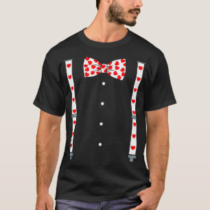 Valentinstag-Suspendierer und Krawatte für Herzklo T-Shirt
