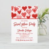 Valentinstag süß 16 Einladungen february red (Stehend Vorderseite)