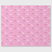 Valentinstag, süß-rosa Bow Geschenkpapier (Flach)