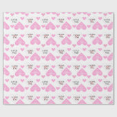 Valentinstag, süß-rosa Bow Geschenkpapier (Flach)