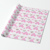 Valentinstag, süß-rosa Bow Geschenkpapier (Ungerollt)