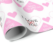 Valentinstag, süß-rosa Bow Geschenkpapier (Rolleneckpunkt)