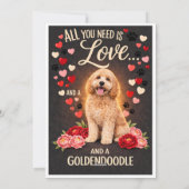 Valentinstag Süße Cavapoo-Foto-Kuscheln  Feiertagskarte (Rückseite)