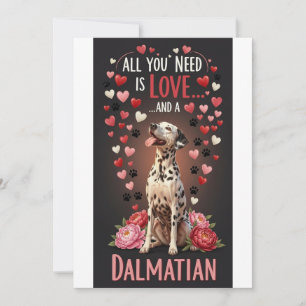 Valentinstag Süße Dalmatiner Foto Kuscheln  Feiertagskarte