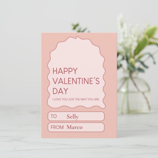 Valentinstag Süße Feiertagskarte (Stehend Vorderseite)