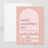 Valentinstag Süße Feiertagskarte (Vorne/Hinten)