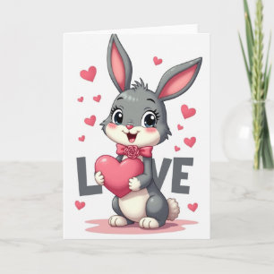 Valentinstag süße Häschenkarte Karte