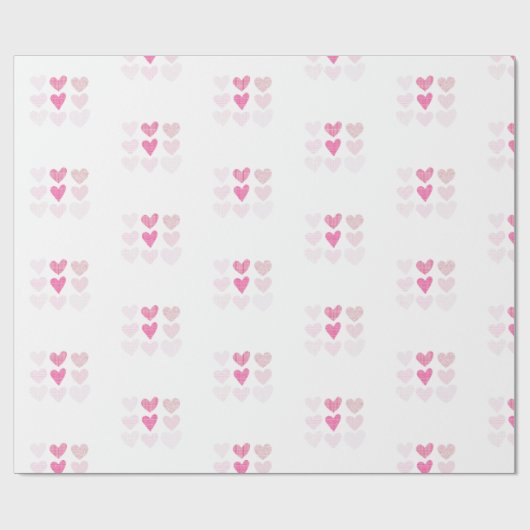 Valentinstag, süße Herzen Geschenkpapier (Flach)