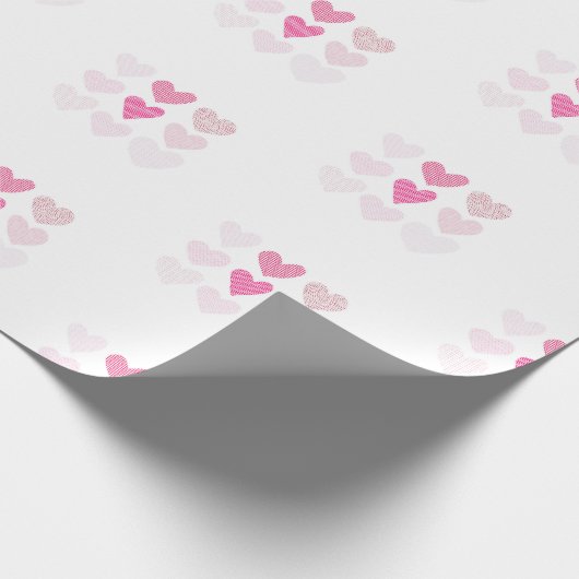 Valentinstag, süße Herzen Geschenkpapier (Ecke)