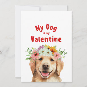 Valentinstag Süße Hundefoto Feiertagskarte