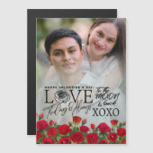 Valentinstag Süße Romantische Foto Magnetkarte (Vorne/Hinten)